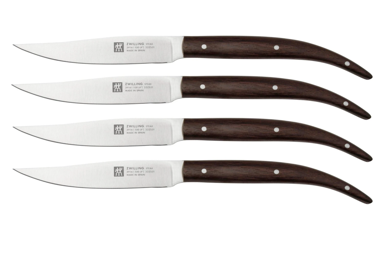Zwilling Steak 39161, Set De Couteaux à Steak 4 Pièces, Bois De Palissandre 1 Zwilling Steak 39161, Set De Couteaux à Steak 4 Pièces, Bois De Palissandre